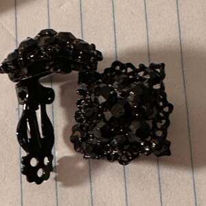 Vintage Weiss Black Earrings Set